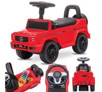 sun baby Ride On Car Mercedes Benz G Baby Car for 1 year old with sound effects, under-seat storage, large all-terrain wheels, dummy spare wheel (Red)