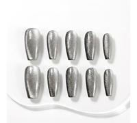 Sun&Beam Nails Handmade Press-On Nails Medium Ballerina Black (#105 S)
