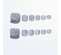Sun&Beam Nails Handmade Press-On Toenails Gray Purple (#225 L)