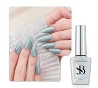 Sun&Beam Nails One-Step Gel Polish 3-in-1 Cat Eye 12ml｜No Base or Top Coat Needed｜UV Light Recommended｜Easy Removal (#586 Misty Lake)