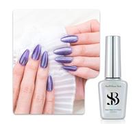 Sun&Beam Nails One-Step Gel Polish 3-in-1 Cat Eye 12ml|No Base or Top Coat Needed|UV Light Recommended|Easy Removal (#641 Amethyst Night)