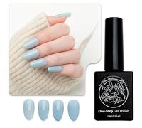Sun&Beam Nails One-Step Gel Polish 3-in-1 | No Base or Top Coat Needed No Sanding UV/LED Compatible Easy Removal 15ml (#43 Misty Morning Blue)