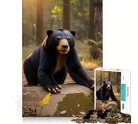 Sun Bear Animals Jigsaw Puzzles 1000 Piece for Teenagers Wise Think Toy Peaceful Fun Tight Cut 38x52cm