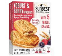 Sun Best Yoghurt & Berry Biscuits 4pk - Indulge In A Crunchy, Creamy, And Fruity Yoghurt Biscuit For The Ultimate Low Calorie Treat