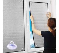 Sun Blocker Reflective Window Film,8mm Double Side Aluminium Foil Insulation Film,Full Blackout Privacy Window Tint Film,Sunroom Skylight Anti Uv Window Sticker,Customizable,W×H-85 * 90cm(33 * 35in)