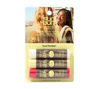 Sun Bum SPF 30 Triple Pack Sunscreen Lip Balm Set, Watermelon, Coconut and Banana flavour, Vegan and Cruelty Free, Broad Spectrum UVA/UVB Lip Care