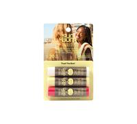 Sun Bum SPF 30 Triple Pack Sunscreen Lip Balm Set, Watermelon, Coconut and Banana flavour, Vegan and Cruelty Free, Broad Spectrum UVA/UVB Lip Care