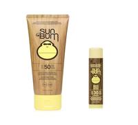 Sun Bum Original SPF 50 Cream and SPF 30 Banana Lip Balm Bundle - Broad Spectrum Protection, Vegan and Cruelty Free (177ml + 4.25g)