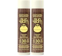 Sun Bum SPF 30 Coconut Sunscreen Lip Balm, Vegan and Cruelty Free Broad Spectrum UVA/UVB Lip Care, Made with Aloe and Vitamin E for Moisturised Lips, 4.25g (Pack of 2)