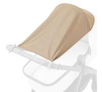 Sun Canopy Pram 70x45 cm Baby UV Shade Foldable Cloth Polyester | Sun canopy with adjustable cords and elastic attachments for a secure and flexible fit on the buggy Beige