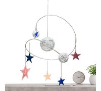 Sun Catcher - 8.66x8.66 Inches Spiral Spinner Disco Balls and Stars for Light Reflection, Hanging Art Ornament with Rainbow Effect, Ideal for Patio, Living Room, Bedroom, Balcony, Study & Window