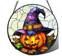 Sun Catcher 8 Inch Flat Acrylic Halloween Wall Decor Wall Art Aesthetic for Indoor and Outdoor, Style-3