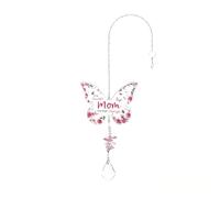 Sun Catcher Butterfly Ornament - Thickened Acrylic Hanging Decor with Rainbow Light Effect, Durable Metal Hook, for Mum Mother's Day Christmas Home Garden Window Decoration