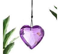 Sun Catcher Crystals - Heart Shaped Prism Charm | Crystal Window Crystals 45mm with Rope, Rainbow Manufacturer Pendants, Elegant Crystal Prisms for Chandelier, Home Decoration, Light Display
