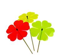 Sun Catcher Garden Decor Double Blossom Set of 3 Large Decorative Garden Stake 75cm/29.5'' high Outdoor Yard Accessory Great Gardeners Gift, Colour:red/yellow/green