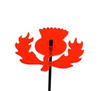 Sun Catcher Garden Decor Scottish Thistle Large Stylish Decorative Garden Stake 75cm/29.5'' high Outdoor Yard Ornament Great Gardeners Gift, Colour:fluorescent Red