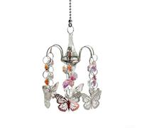 Sun Catcher in Butterfly Shape with Refractive K9 Gemstone Core and Three Arm Design for Wall Rainbow Effects