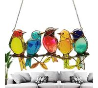Sun Catcher Ornaments,2D Acrylic Decorative Pendant - Wall Decor Birds On Branch Ornament - for Indoor Outdoor Windowsills Tree Holiday Parties Bedroom Living Room Balcony