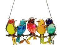 Sun Catcher Ornaments, Acrylic Window Decor, Shatterproof Hanging Suncatcher, Color Bird Accent Light Catcher for Indoor Outdoor Windowsills Yard Tree Parties Bedroom Living Room Balcony Display Use