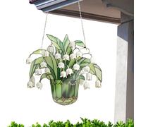 Sun Catcher, Sun Catcher for Indoor , Versatile Sun Catcher, Lily of the Valley, Sun Catcher, Bright Colours, Eye-catching Window Decorations for Indoor , Outdoors, Mum