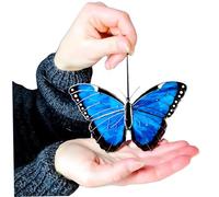 Sun Catchers, Butterfly Decorations, Acrylic Sun Catcher, 5x3" Stained Butterfly Sun Catcher Blue Stain Glass Window Hanging for Car, Window, Wall, Gift