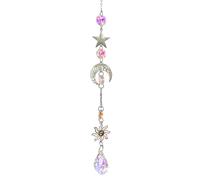 Sun Catchers for Windows - Moon Star Sun Hanging Ornaments for Garden Decorations Outdoor, Dream Catcher Style Colour Catcher Wind Chimes for Garden & Home Decor