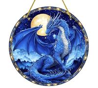 Sun Catchers for Windows, Mystical Dragon Acrylic Ornament, Unique Gothic Window Hanging, 2d Flat Hanging Garden Ornament Suncatchers, Suncatcher Gift for Home Garden Ornaments