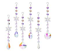 Sun Catchers Indoor Window | Christmas Snowflake Decoration Craft,Acrylic Crystal Art Ornament | for Indoor Outdoor Garden Car Christmas Tree Window Home Party Wedding