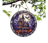 Sun Catchers Indoor Window Spooky Stained Round 2D Acrylic