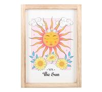 Serano Framed Wall Print The Sun Celestial – Sun & Moon Astronomical Wall Art – Multicolor MDF