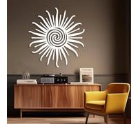 Sun Celestial Sunshine Metal Wall Art, Sunburst Spiral Boho Decorative Metal Artwork Decoration, Modern Art Sculpture Home Decor for Living Room, Bedroom Hallway and Stairs Nature Home