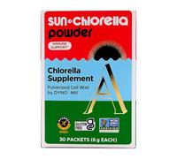 Sun Chlorella Sun Chlorella A Powder 30 Packets 6g Each 30pkts | 90%+ Pulverized Cell Wall for Absorption; Whole-Food B12 & Vitamin D; Chlorophyll Equal to 2-2.5 Cups Spinach or Kale