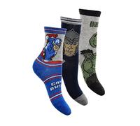 Sun-City Kids Boys Avengers Socks Officially Licensed 3 Pack Set (Avengers Pack 2, 23/26 UK 6-8.5)