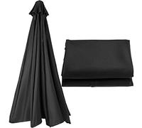 Sun Cloth, 2.7M 300cm Arms Replacement for Patio Market Table Umbrella Garden Parasol Canopy Cover (Color : Black