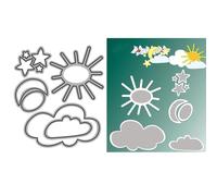 Sun Clouds Die Cuts for Card Making, Stars Moon Metal Cutting Dies for Paper Scrapbooking, DIY Stencils for Album Party Wedding Festivals Decoration
