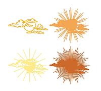 Sun Clouds Dies for Card Making DIY Scrapbooking Metal Cutting Dies for Paper Crafting Handmade Crafts Scrapbooking Supplies Embossing Stencil Die Cuts Punch Template Molds Arts Crafts
