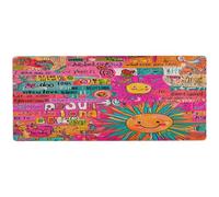 Sun Colorful Art Words Cute Flashy Large Desk Mouse pad for desks Smooth Gaming Mousepad Large 31.5 x 11.8in