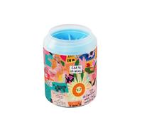 Sun Colorful Art Words Reusable Pet Foot Washer with Soft Silicone Brush Feet Bathing Brush for Small Medium Dogs and Cats