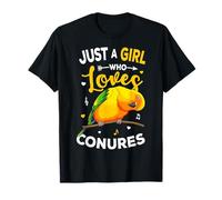 Sun Conure Just A Girl Who Loves Conures Parrot Lover Women T-Shirt