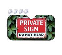 Sun Cover For Car Windshield Private Sign: A Hidden Message In Plain Sight Car Windshield Sunshade Sun Shield For Car Windshield Blackout Shade(70x130cm)