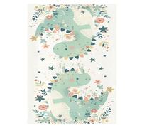 Sun Cover for Stroller Black Out Car Seat Net,Travel Accessories Cartoon Dinosaur Childlike Doodle Style Pastel Colors