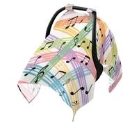 Sun Cover for Stroller Black Out Stroller Blackout Cover, Travel Accessories Colorful Cartoon Sheet Music