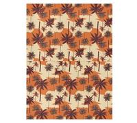 Sun Cover for Stroller UV Protection Sun Shade Extender Travel Accessories Palm Tree Obsidian Orange and Brown
