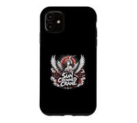 Sun Crowned Crane Japanese Mythic Goddess Crane Case for iPhone 11