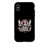 Sun Crowned Crane Japanese Mythic Goddess Crane Case for iPhone X/XS