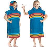 SUN CUBE Kids Changing Robe Surf Poncho, Kids Beach Towels for Teens, Microfiber Hooded Wearable Swim Towel Boys Girls Teenagers, Sunset Blue, Teens (8-12)
