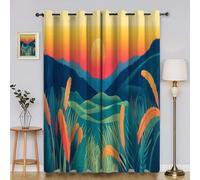 Sun Curtains for Bedroom Wheat Fluff Window Curtain for Bedroom, Thermal Insulated, Noise Reducing Curtains, Living Room-Curtain 66 x 72 Inch 2 PanelsYI7079