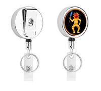 Sun Dancer Ritual Retractable Work Badge Holder Keychain Badge Reel 24.4" Cord & 360° Swivel Alligator Clip Heavy Duty Id Name Tag Holder for Nurses Doctors Teachers Office Workers