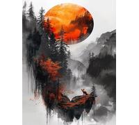 Sun Diamond Art Kits Adults, Diamond Painting Landscape Dimond Art 5D DIY Full Square Drill Crystal Embroidery Cross Stitch Crafts Crafts for Adults Beginner, Room Decor, Gifts 32x44 Inch -zjn2506JB