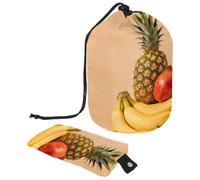 Sun-Drenched Hay Bales Compact Hanging Toiletry Bag with Clear PVC Pockets